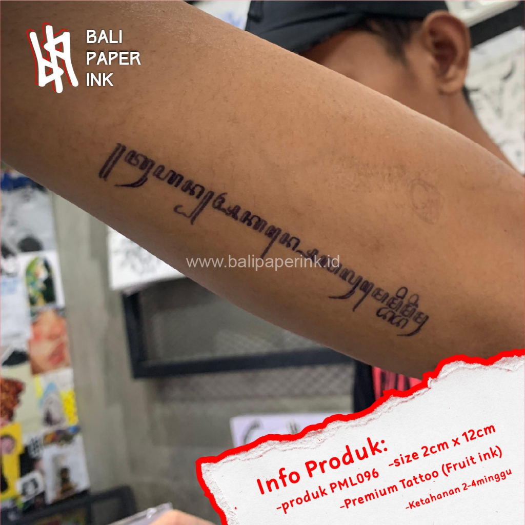 Jual Bali Paper Ink Tato Temporer Tahan Lama [ PML096 Aksara Jawa ...