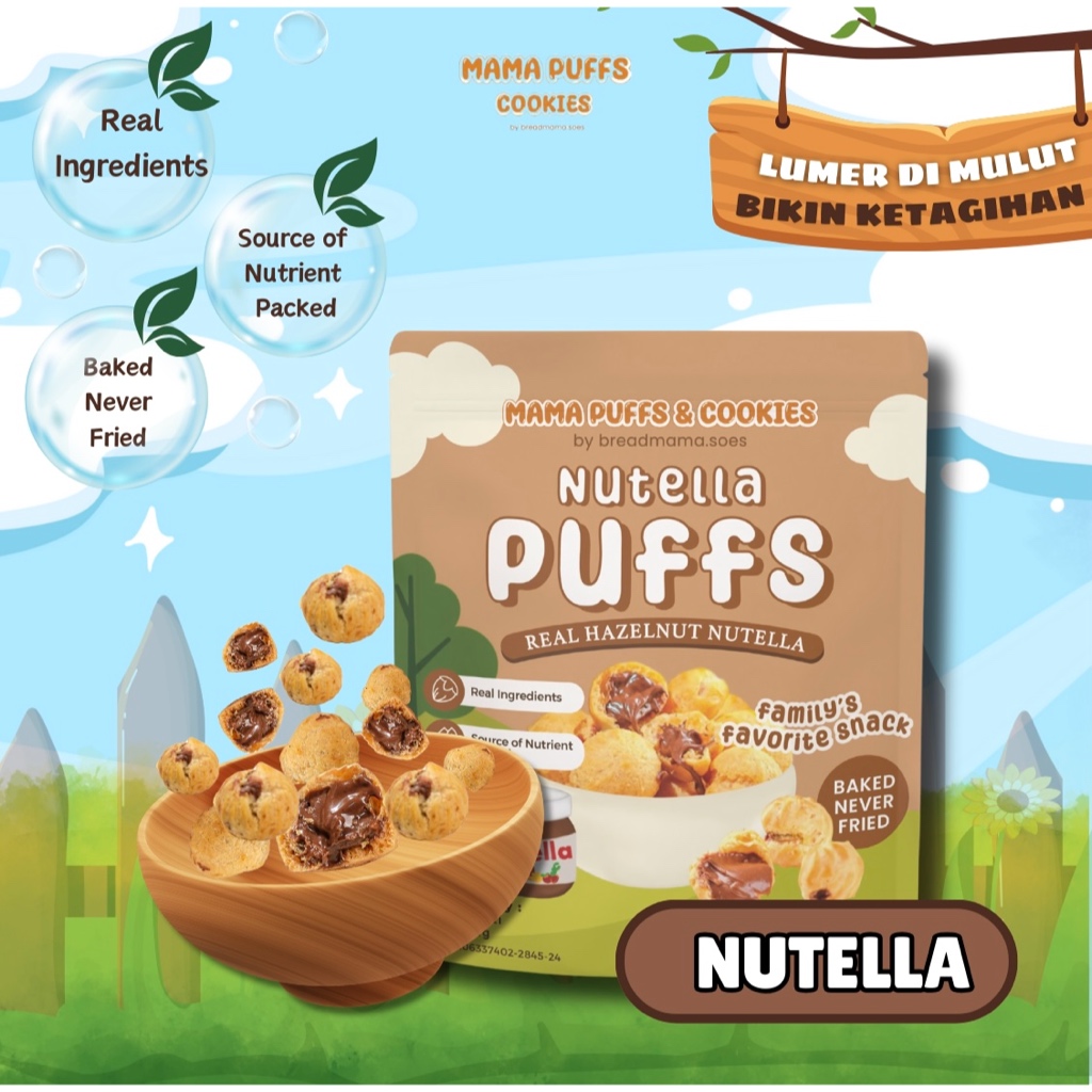 Jual Mama Puffs Cookies Cemilan Anak Sehat Nutella | Shopee Indonesia