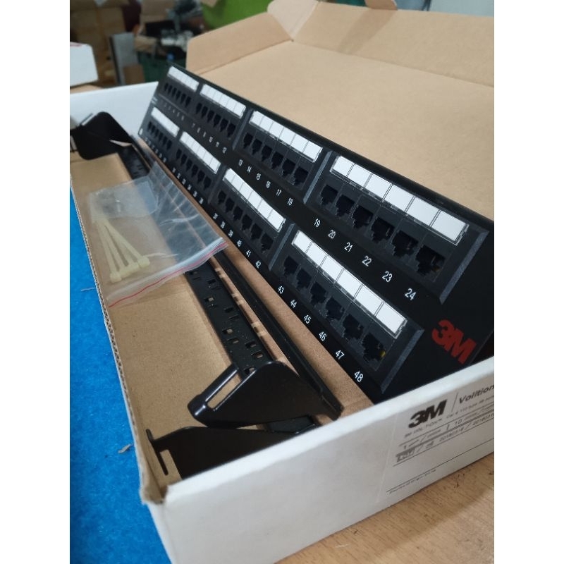 Jual PATCH PANEL LAN 48 PORT CAT 6 MERK 3M ORI- FULL LOADED | SET ...