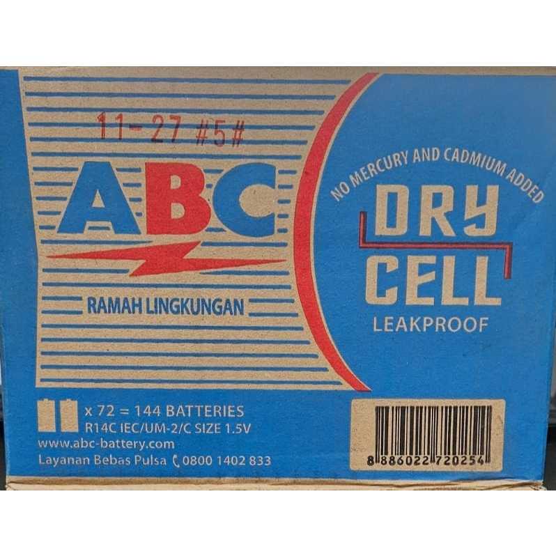 Jual ABC Carbonzinc R14 Biru Tanggung isi 2 Pcs /C / Tanggung / baterai ...