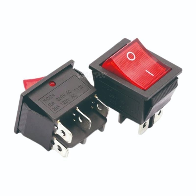 Jual SAKLAR POWER ON OFF BESAR PLUS LAMPU 4 KAKI 30A 250V CQC (BAGUS ...