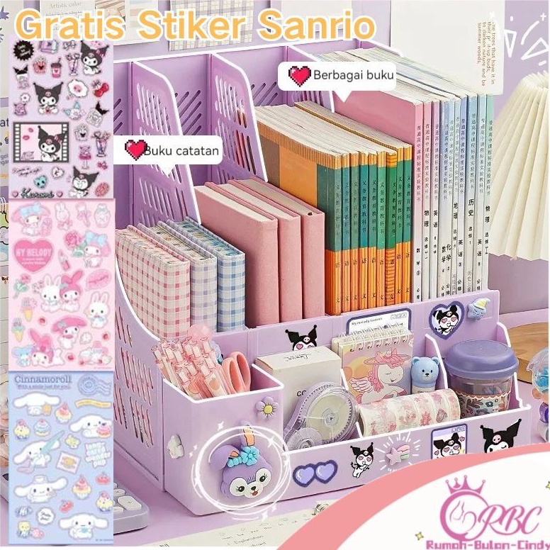 Jual Disc Penjual Lokal Rak Buku Rak Pena Berwarna Sanrio Stiker Gratis ...