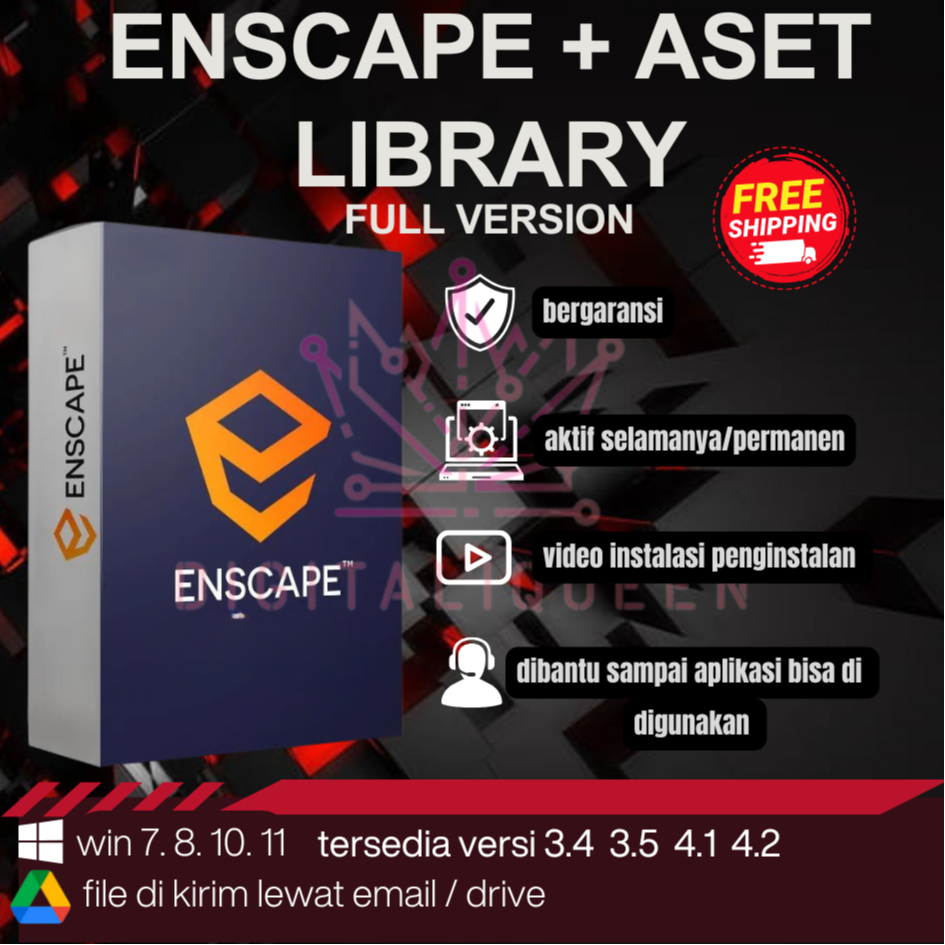 Jual enscape 3.4 3.5 4.1 4.2 4.3 3d aset library render sketchup revit ...