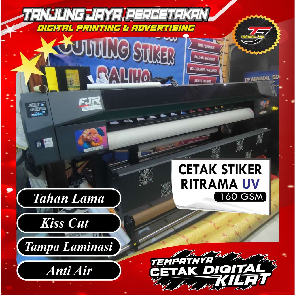 Jual Print & Cut Sticker Ritrama, Print Cut Stiker Meteran, Stiker ...
