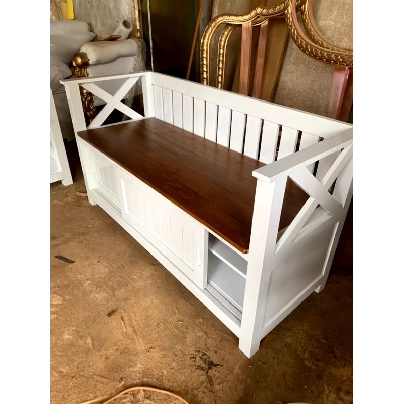 Jual rak sepatu bench storage rak sepatu model bangku rak sepatu ...