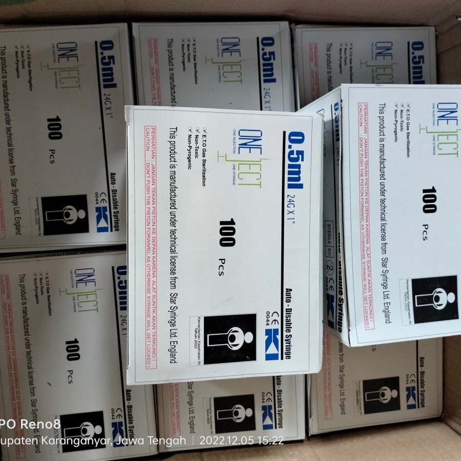 Jual ONEJECT 0,5ML SPUIT SYRINGE ONE JECT 0,3ML/CC | Shopee Indonesia