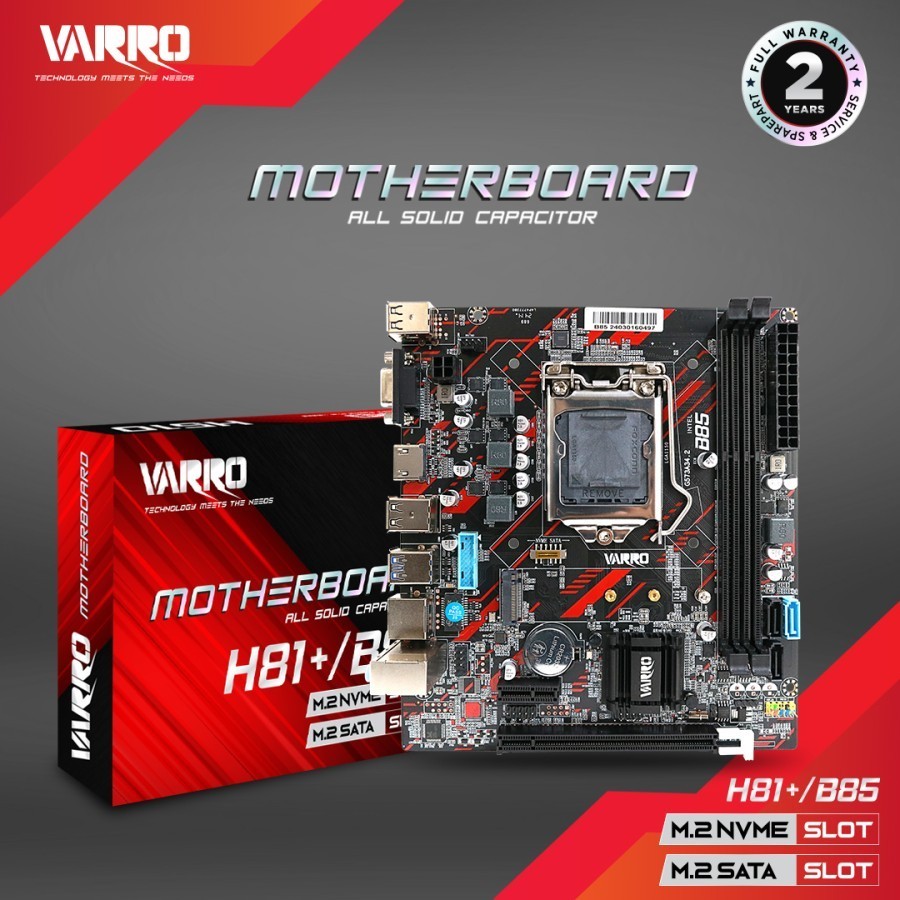 Jual MOBO VARRO H81+ / MOTHERBOARD VARRO H81+/B85 M.2 NVME DDR3 SOCKET ...