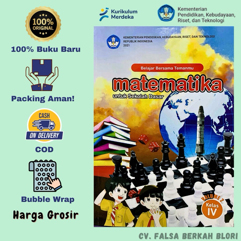 Jual Buku Paket Siswa MATEMATIKA SD/MI Kelas 4 Vol. 2 Kurikulum MERDEKA ...