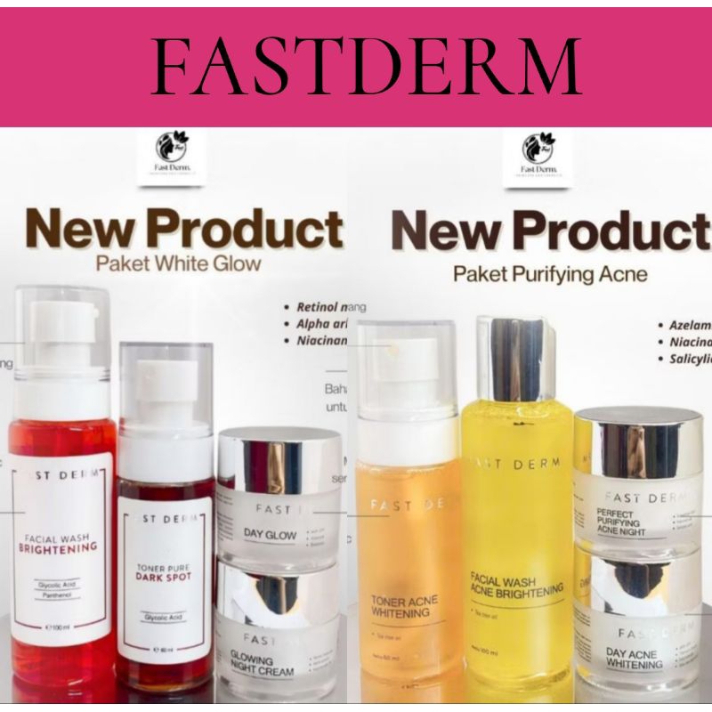 Jual FASTDERM SKINCARE ACNE & GLOW(NEW KEMASAN) | Shopee Indonesia
