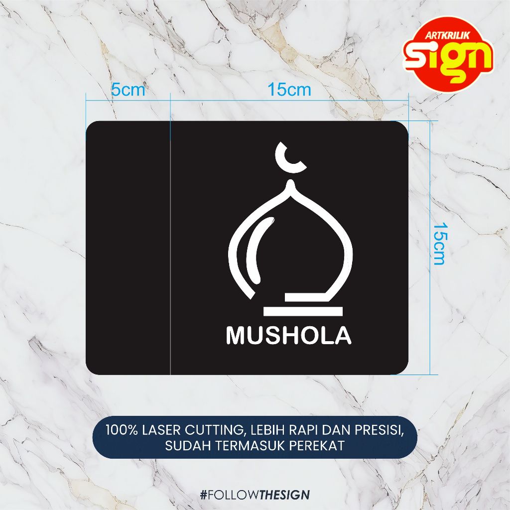 Jual Artkrilik - Sign Board Mushola - Pop up Signage Mushola Kotak ...