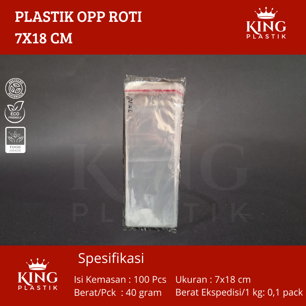 Jual Plastik Opp 7x18 Seal Bening Isi 100 Lembar / Plastik Lem Rekat ...