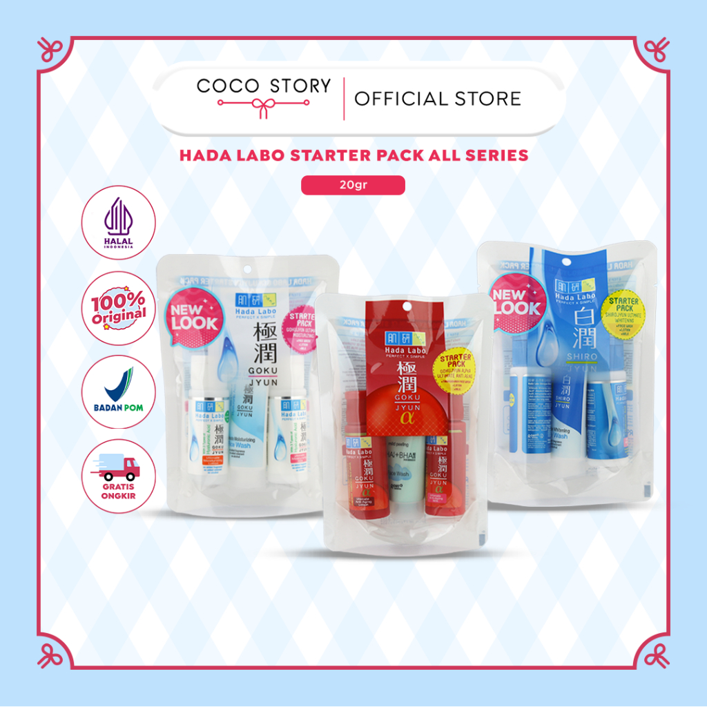 Jual Hada Labo Starter Kit Pack Series | Shirojyun Gokujyun Gokujyun ...