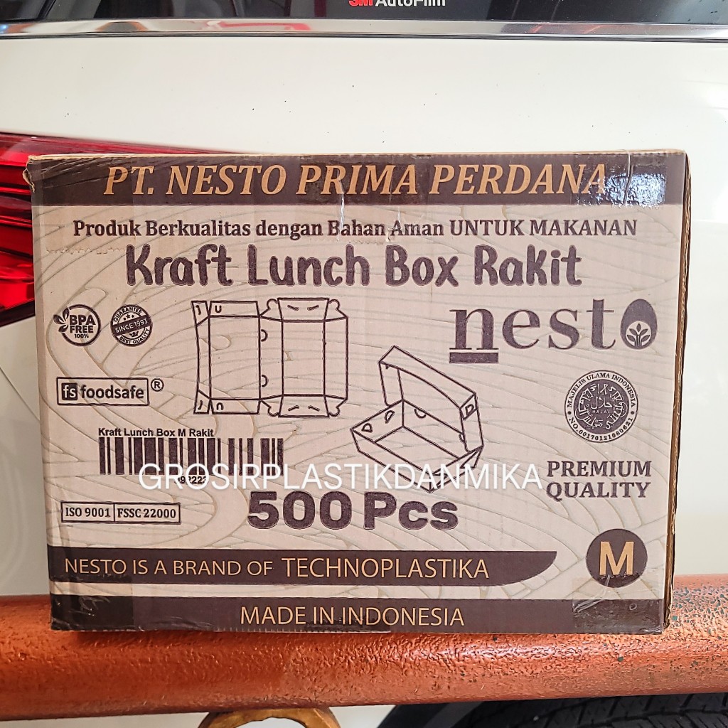 Jual PAPER LUNCH BOX M KRAFT RAKIT / LUNCH BOX RAKIT MEDIUM ISI 100 PCS ...