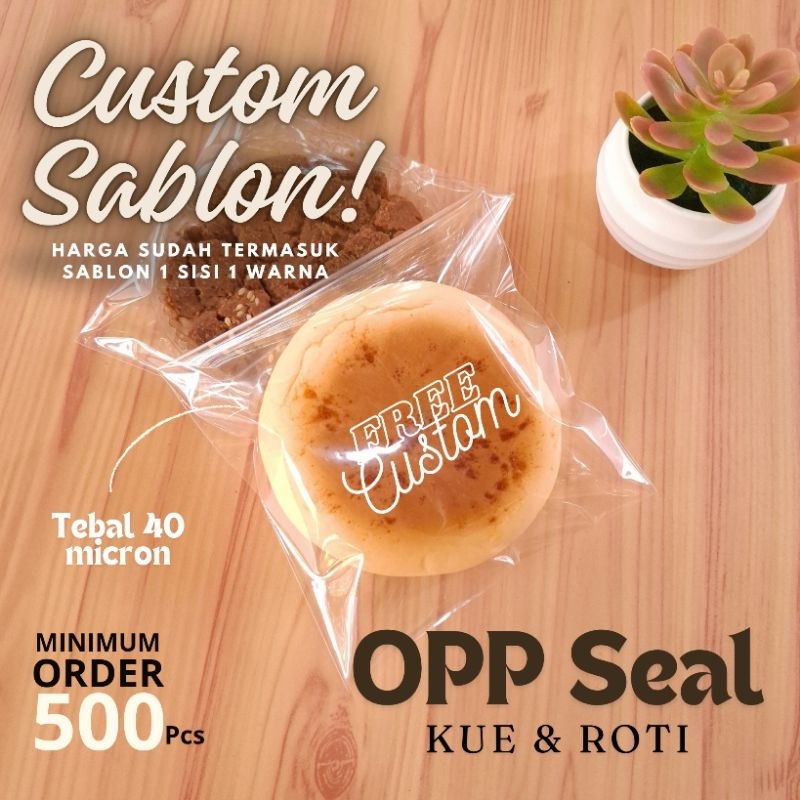 Jual OPP Seal 12 × 16 Plastik Bungkus Roti Bakery Kue Tebal Custom ...
