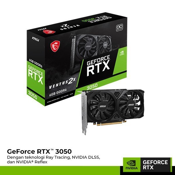 Jual VGA MSI RTX 3050 VENTUS 2X 8GB OC GDDR6 MSI Geforce | Shopee Indonesia