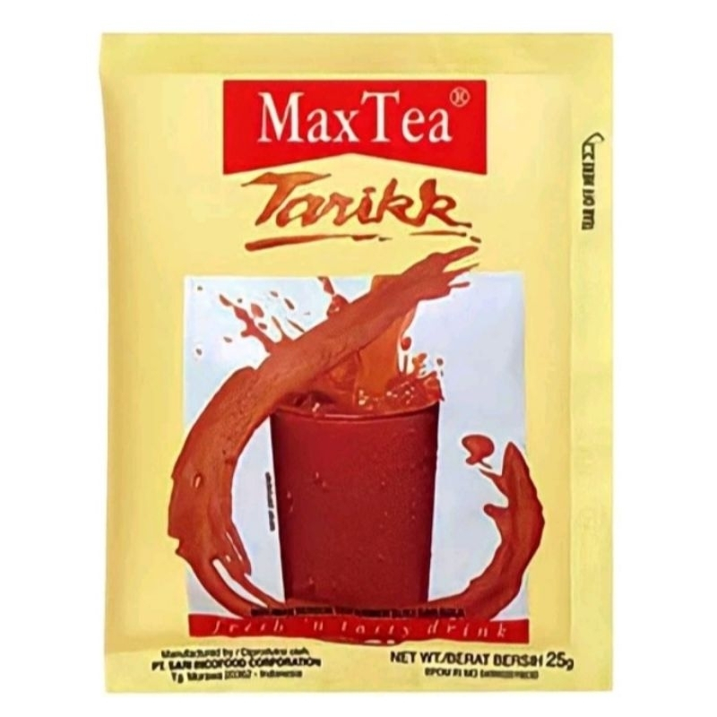 Jual MAX TEA TEH TARIK 25gr Sachet RENCENG ( ISI 10 ) | Shopee Indonesia