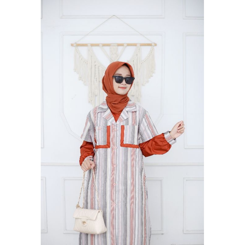 Jual GAMIS TERBARU TRISET - Katun Triset blouse Katun Premium Tunik ...