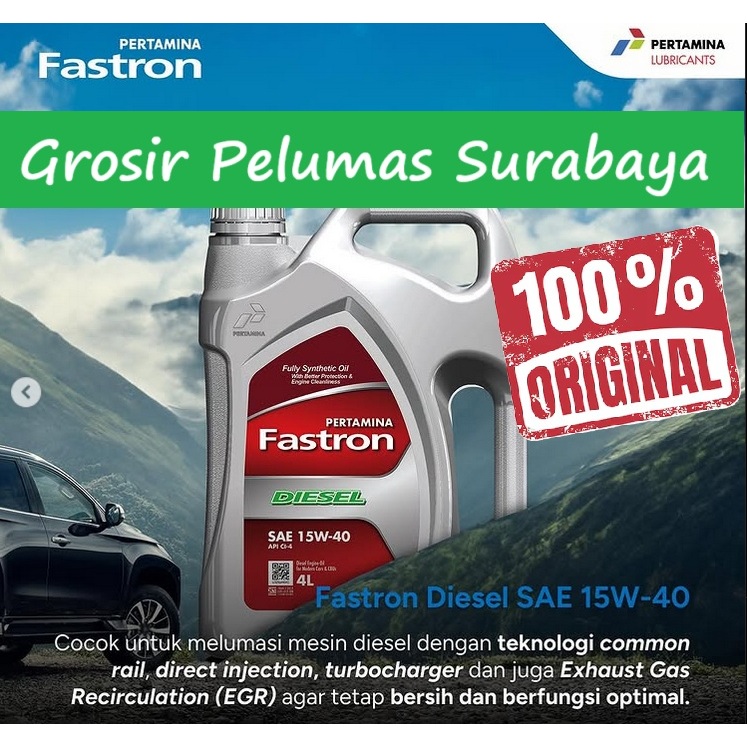 Jual ORIGINAL oli FASTRON diesel sae 15w-40 15w40 15W/40 GALON 4 liter ...