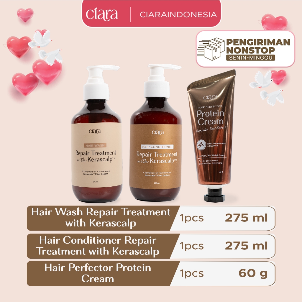 Jual Ciara Hair Wash X Conditioner Repair Treatment With Kerascalp X ...