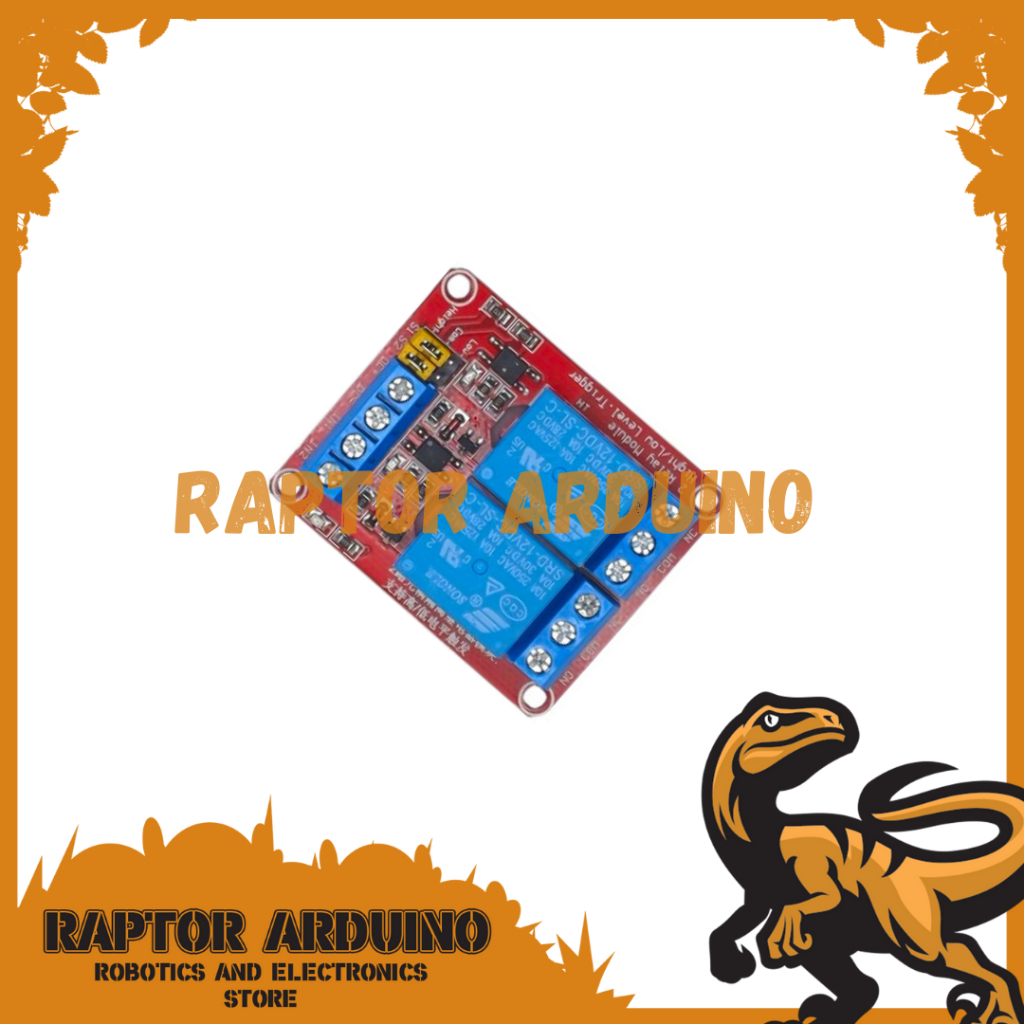 Jual RED 2 Channel 12V Relay Module Board Shield with Optocoupler ...
