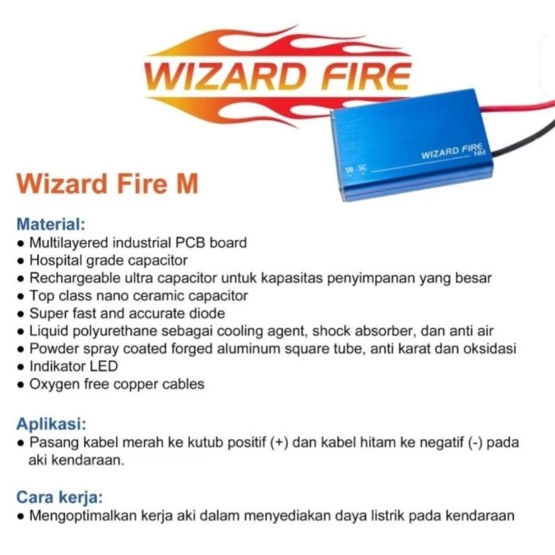 Jual Wizard Fire Baterai Stabilizer Aki Mobil Ultimate | Shopee Indonesia