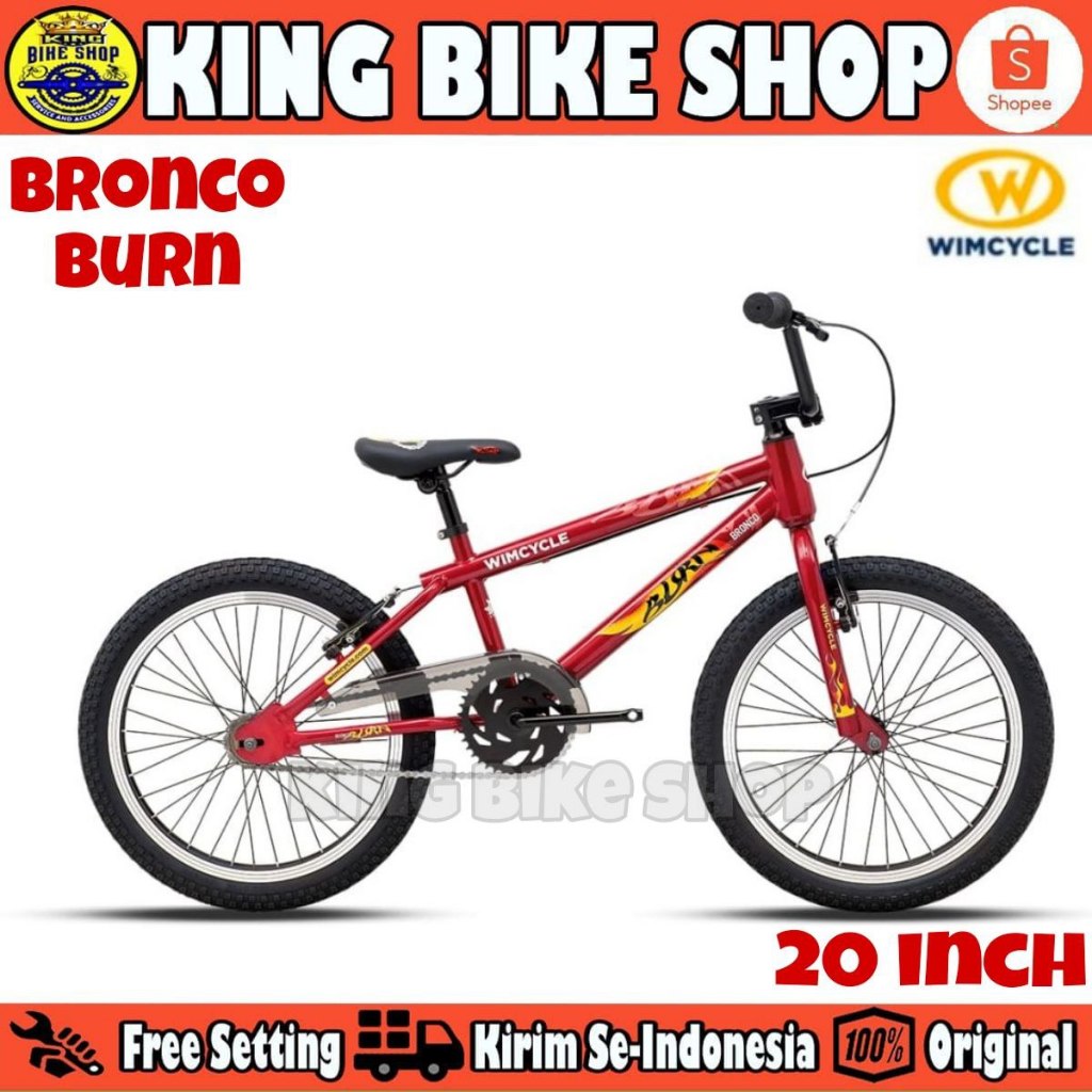 Jual Sepeda Anak Laki BMX WIMCYCLE BRONCO BURN Ukuran 20 Inch | Shopee ...