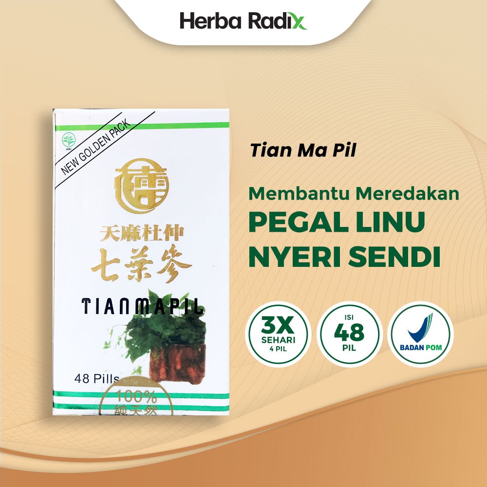 Tian Ma Pil - Obat Herbal Pegal Linu / Nyeri Sendi | Du Huo by Herba Radix