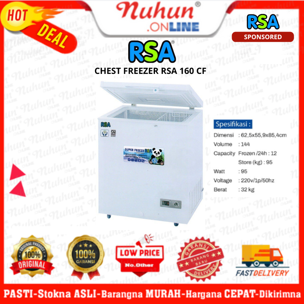 Jual CHEST FREEZER RSA 160 CF [ CIANJUR ] | Shopee Indonesia