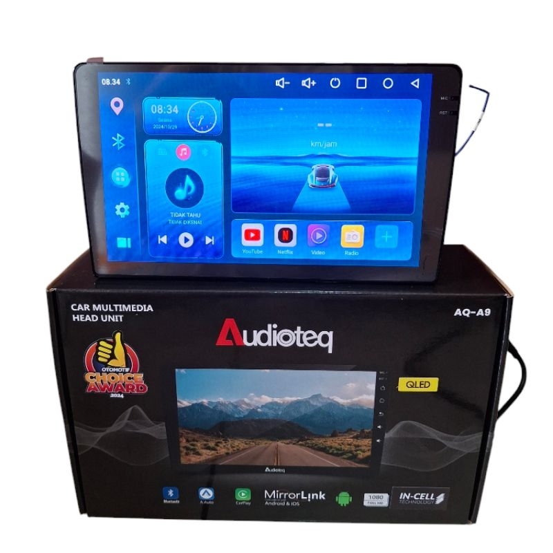 Jual Head unit android 10 inch audioteq AQ-A9 ram 2+64 QLED incell ...