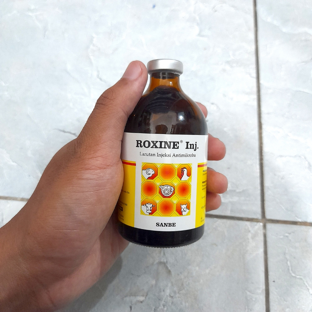 Jual ROXINE 100 ML - Obat Antibiotik infeksi Ternak ayam sapi kambing ...