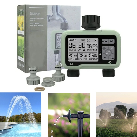 Smart Timer Digital Irigasi pengontrol irigasi otomatis Pengatur waktu Keran Air Penyiraman Otomatis