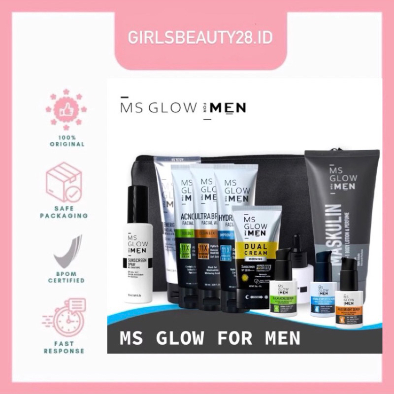 Jual [Cod] MS GLOW FOR MEN ORIGINAL BARCODE/MS GLOW MEN BRIGH/ACNE ...