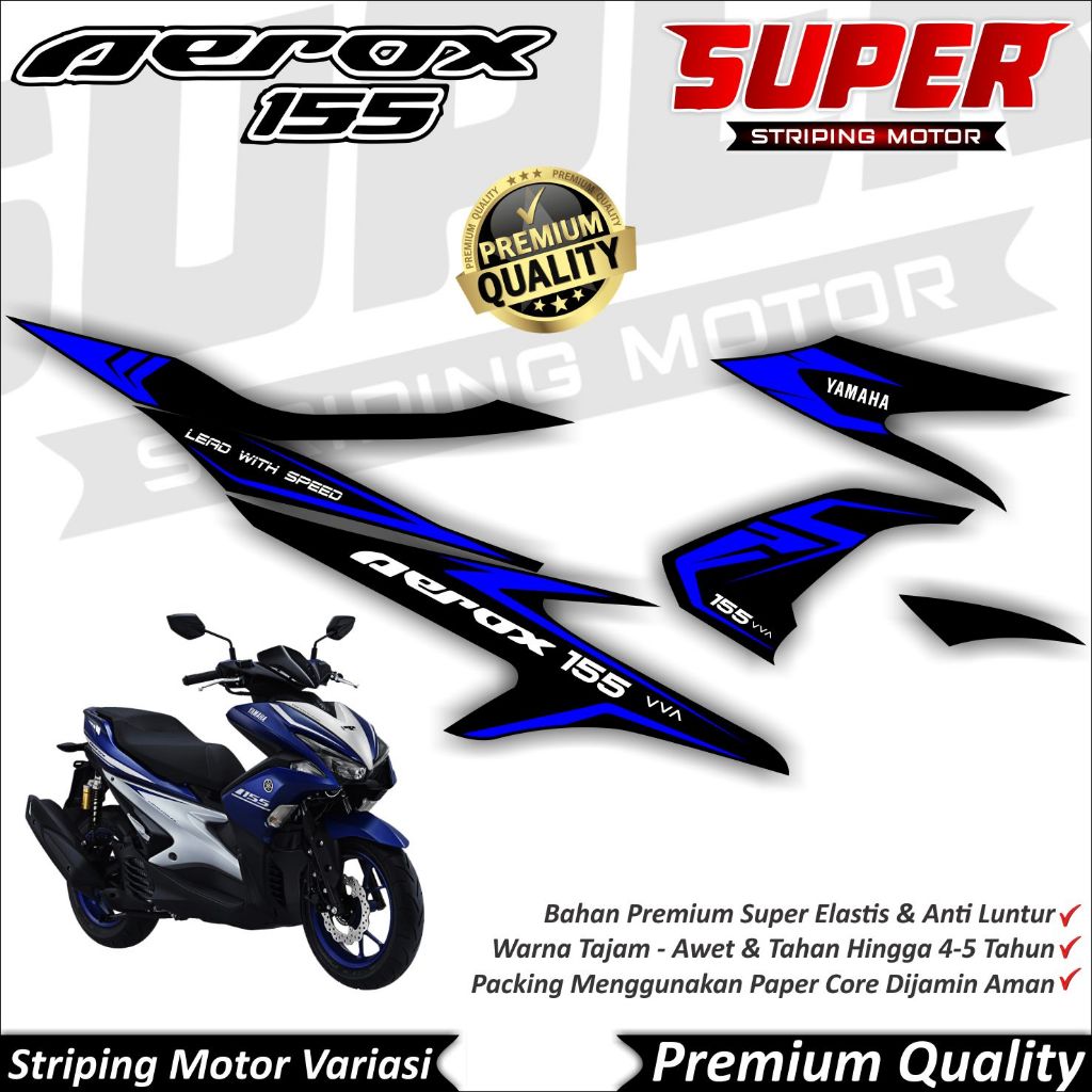 Jual Stiker Aerox 155 OLD Anti Luntur keren Striping Aerox Striping ...