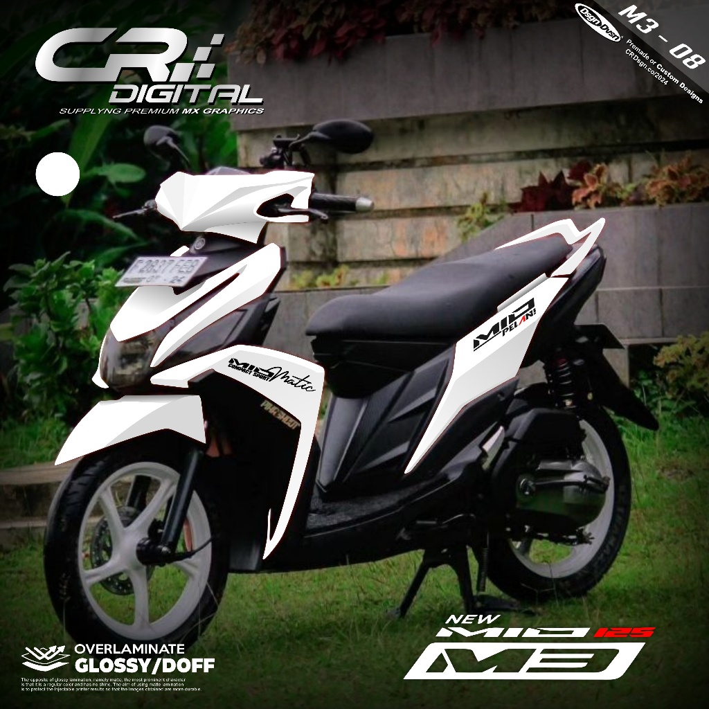 Jual (COD) Decal Sticker MIO M3 125 FullBody Stiker Dekal Mio M3 125 ...