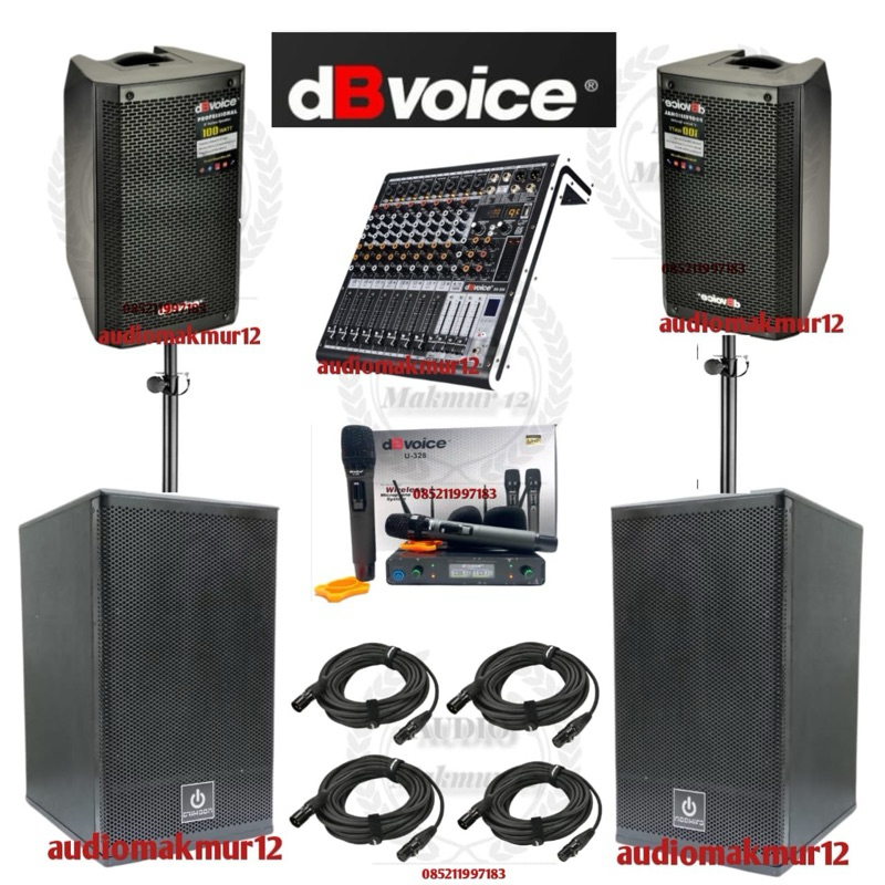 Jual Paket Sound System Speaker dBvoice Super Box8a Aktif Komplit ...