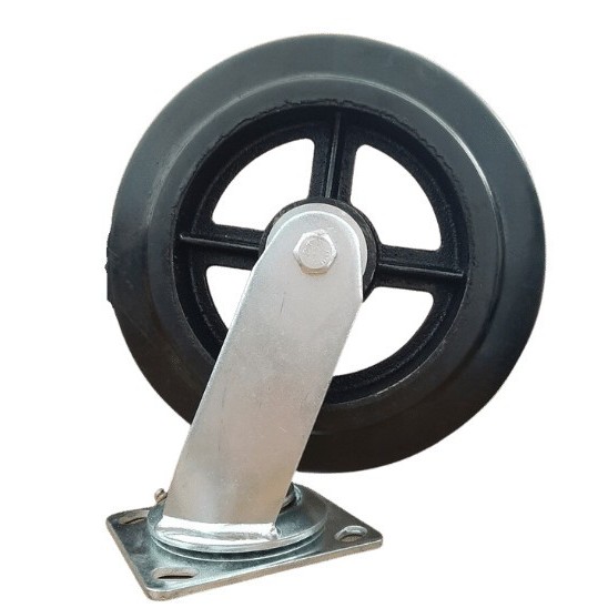 Jual Roda Trolley Besi Lapis Karet Ball Bearing Heavy Duty 4 inch/5inch ...