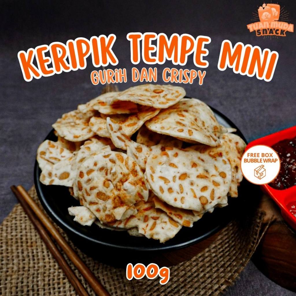 Jual Kripik Tempe Mini Crispy 100gr Cemilan Renyah Gurih Enak | Shopee ...