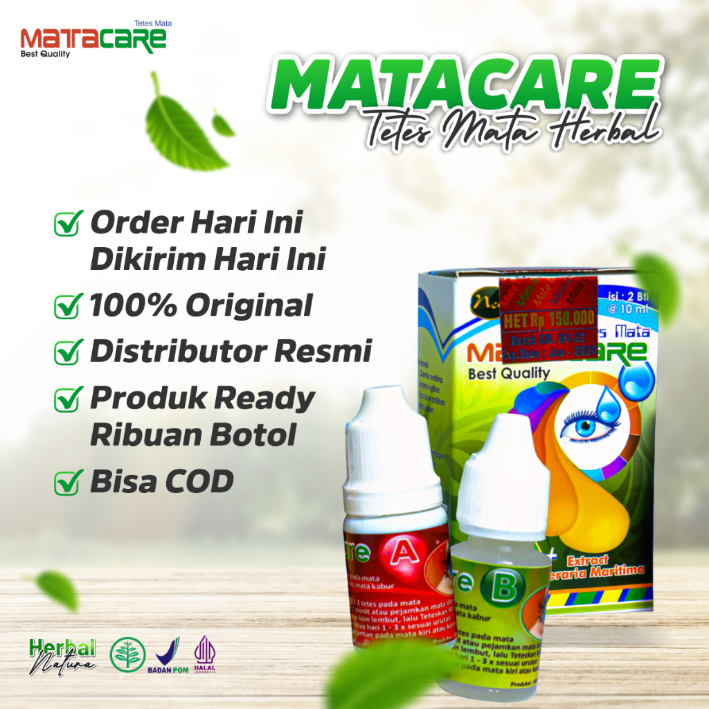 Jual Matacare Obat Tetes Mata 100% Original Bantu Redakan Katarak, Mata ...