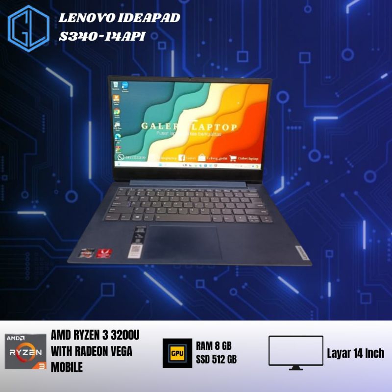 Jual Lenovo Ideapad S340-14API Laptop AMD Ryzen 3 3200U dengan Radeon ...