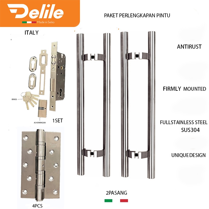Jual Paket Perlengkapan Pintu / Engsel - Mortiselock - Full Handle MY ...