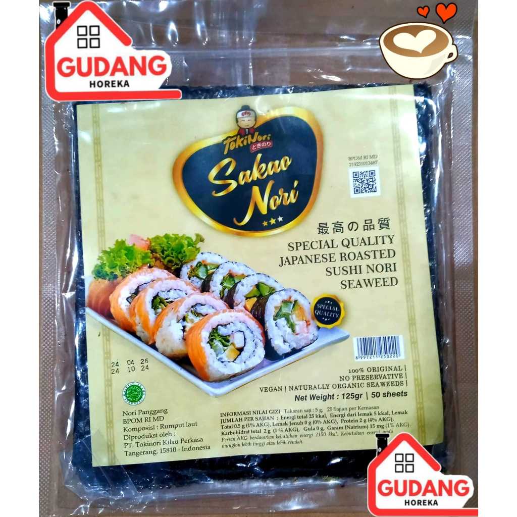 Jual Sakao Sushi Nori Seaweed Rumput Laut Panggang 50 lembar | Shopee ...