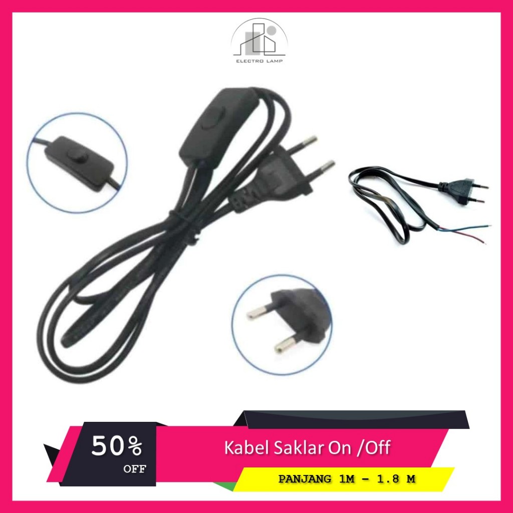 Jual kabel Power Switch Saklar On & Off 1,8 M / Kabel PVC 1 M | Shopee ...
