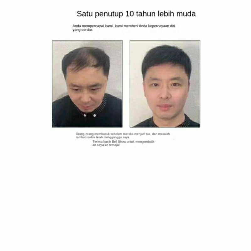 Jual Wig Sebagian Pria Rambut Pendek Toupee Pria Rambut Pendek 8 Cm ...