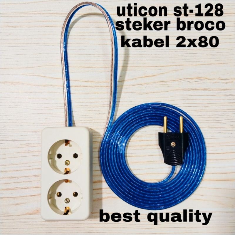 Jual Terminal Uticon 2 Lubang Dengan Kabel Dan Steker Broco | Shopee ...