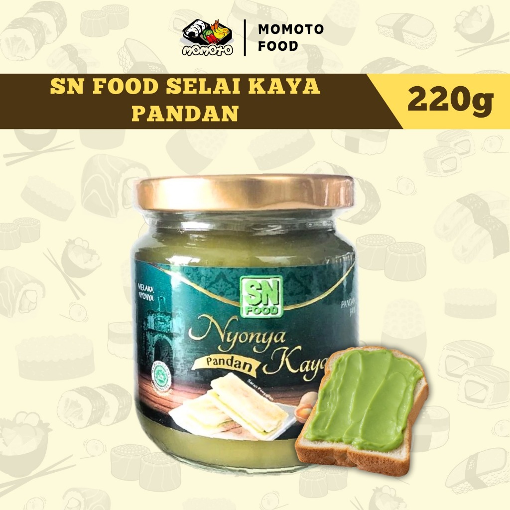 Jual SN Food Nyonya Selai Kaya Pandan 220 gram Halal Roti Bakar ...