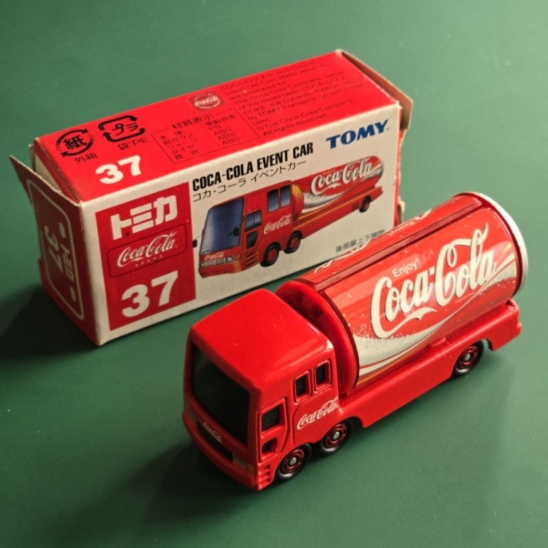 Tomica No.37 Coca-Cola Event Car - Miniature Diecast Tomy 1995 - Neuf En Boîte Originale
