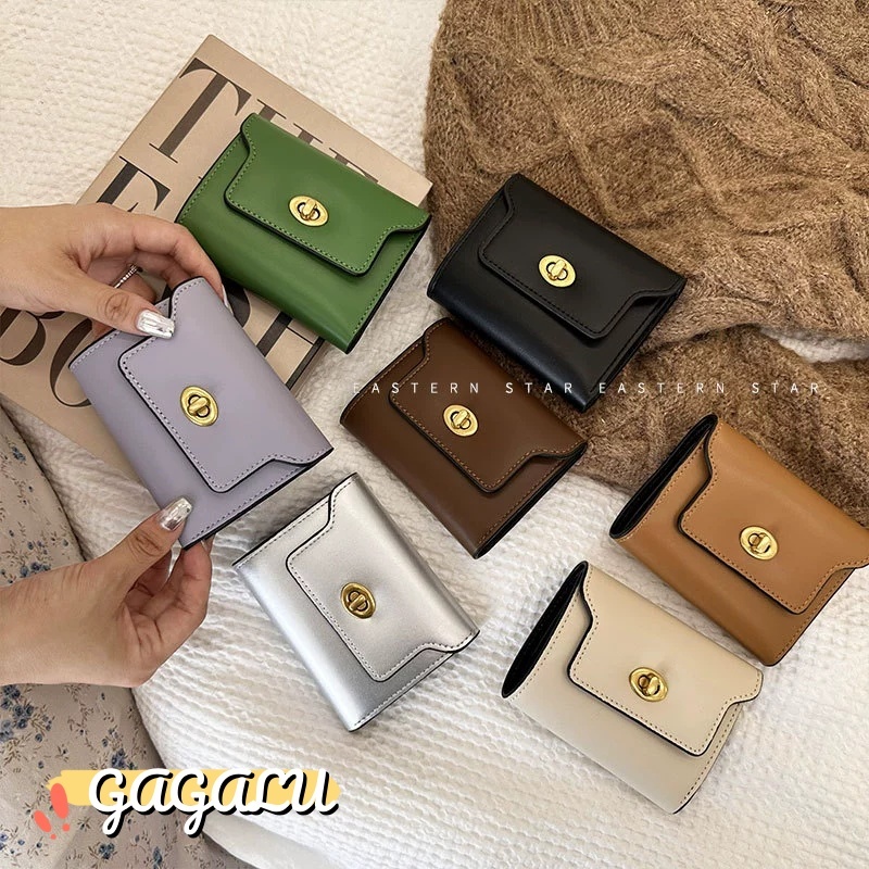 Jual [GAGALU] Dompet Kulit Wanita PU Pendek Wallet Dompet Wanita ...