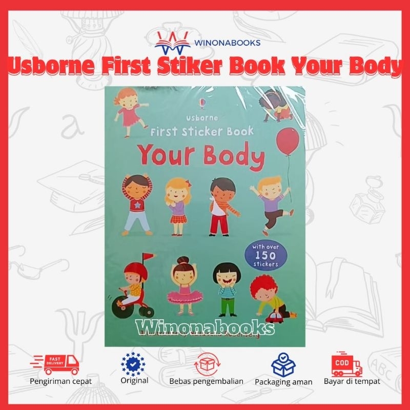 Jual Usborne Look Inside Sticker Books - Your Body - Buku Stiker anak ...