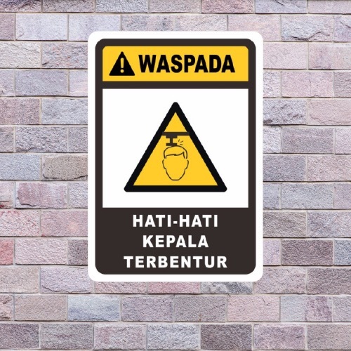 Jual Rambu hati hati kepala terbentur 15x20 cm | Shopee Indonesia