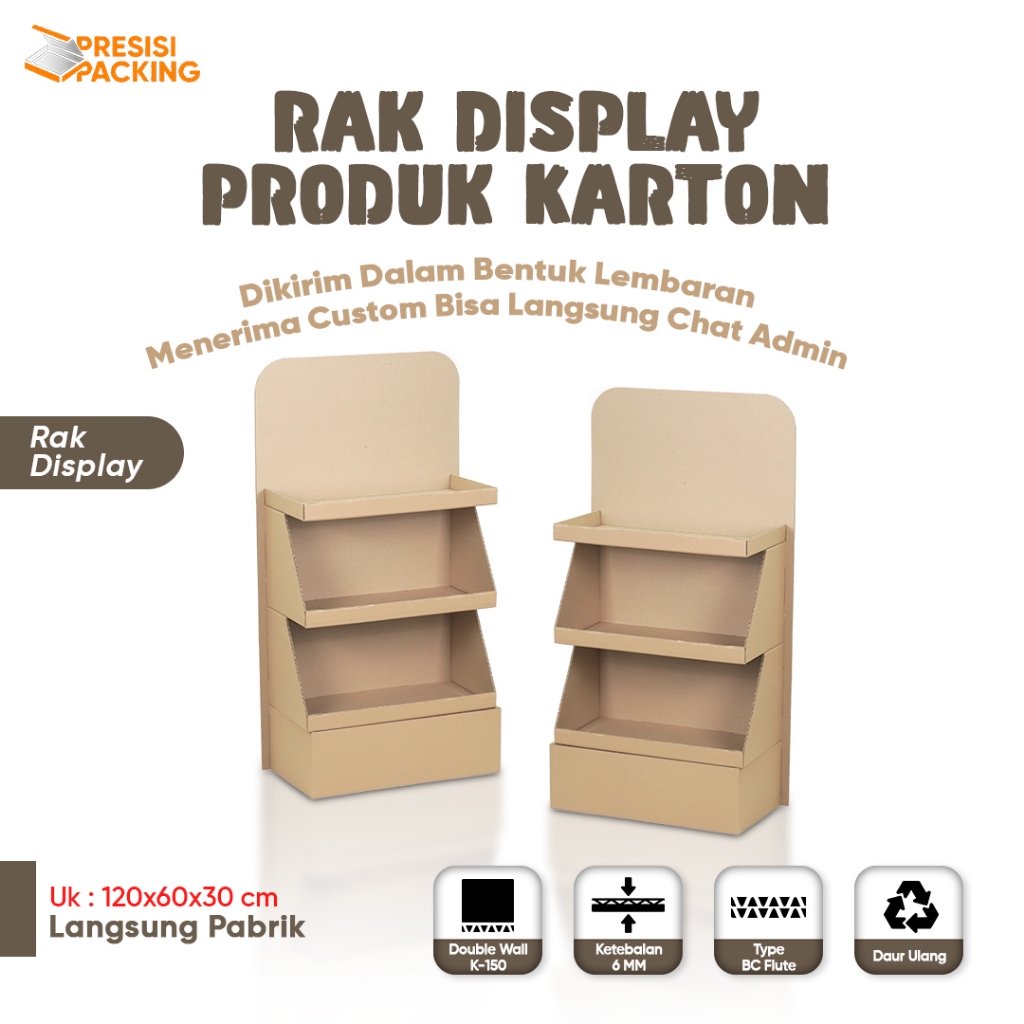 Jual Rak Display Produk Serbaguna KARTON Custom Berbagai Bentuk Ukuran ...